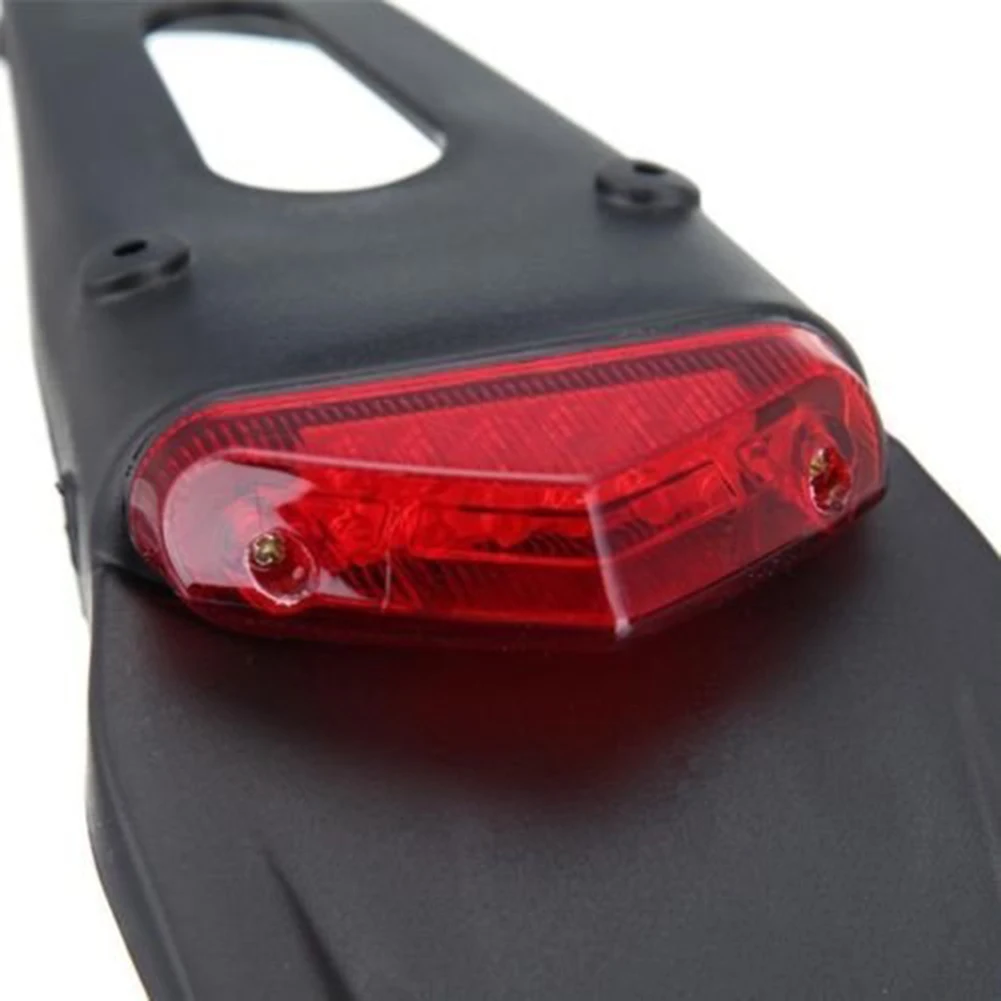 

Motorcycle Rear Fender License Plate Bracket Holder 12 LED Brake Stop Rear Tail Light Taillight Brake Lamp For Off-Road Bike