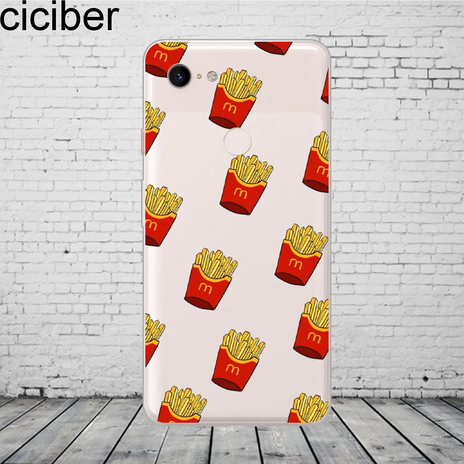 Ciciber еда картошки фри Кола гамбургер шаблон чехол для телефона Google Pixel 3 2 XL Мягкий