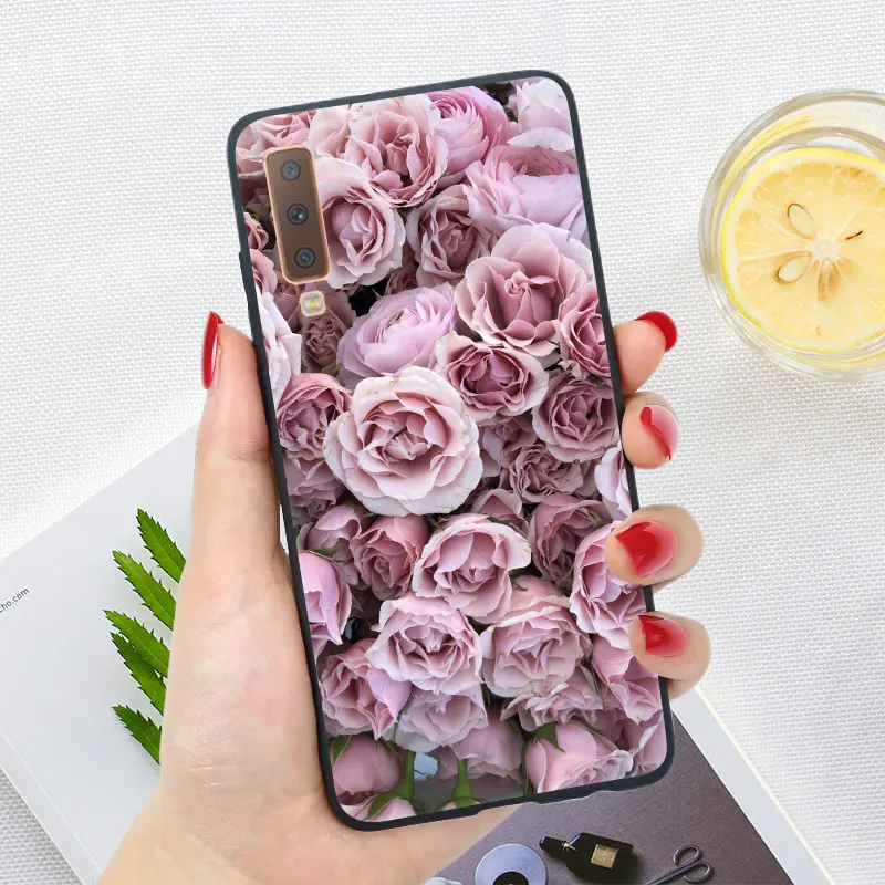 Мягкий ТПУ чехол для samsung A7 чехол силиконовый глянцевый яркий чехол для samsung Galaxy A5 A6 A8 Plus чехол - Цвет: OO30