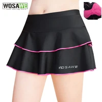 wosawe gel padded womens cycling shorts underwear skirt outdoor sports skirt mtb road bike bicycle skirt downhill shorts