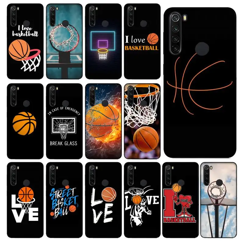 

FHNBLJ basket I love Basketball Phone Case for Xiaomi Redmi 5 5Plus 6 6A 4X 7 8 Note 5 5A 7 8 8Pro