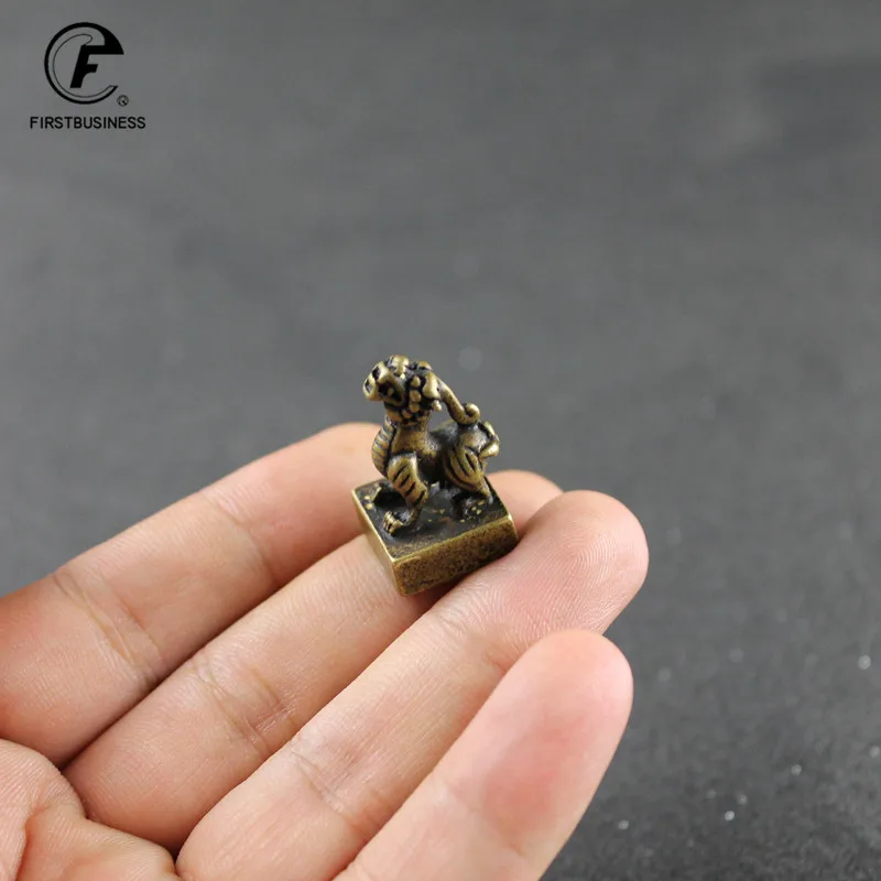 Медный дракон с гравировкой скульптура украшения для стола винтажные латунные