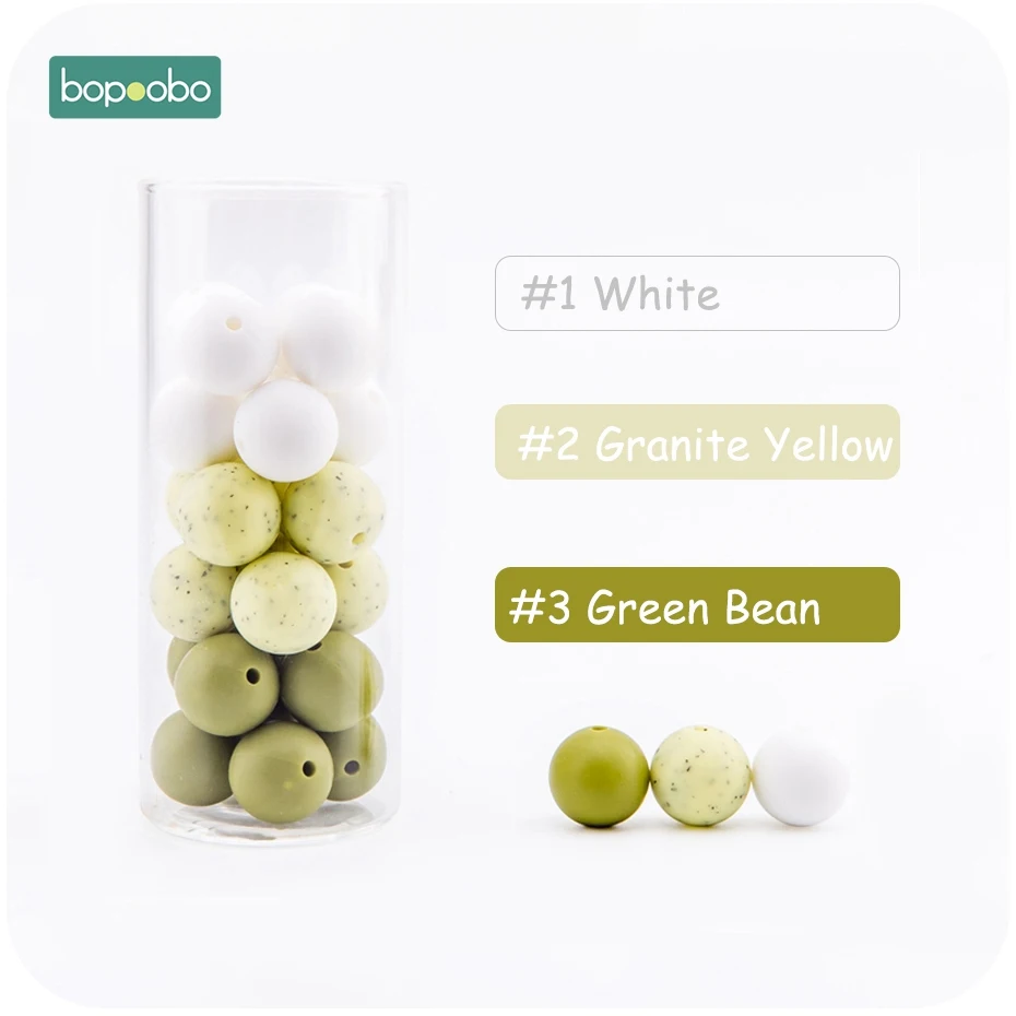 Green Granite Bopoobo 500 шт Силиконовые бусины 12 мм Жемчуг силиконовые пищевые Детские Прорезыватели для зубов DIY кормящих браслет кулон грызунов детский Прорезыватель - Цвет: Green Granite