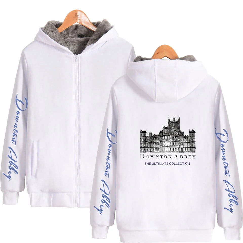 

Downton Abbey zipper Hoodies hot Thicken Men's Sweatshirt 2019 Winter New Men/Women Hooded High Quality Man Hoodies harajuku