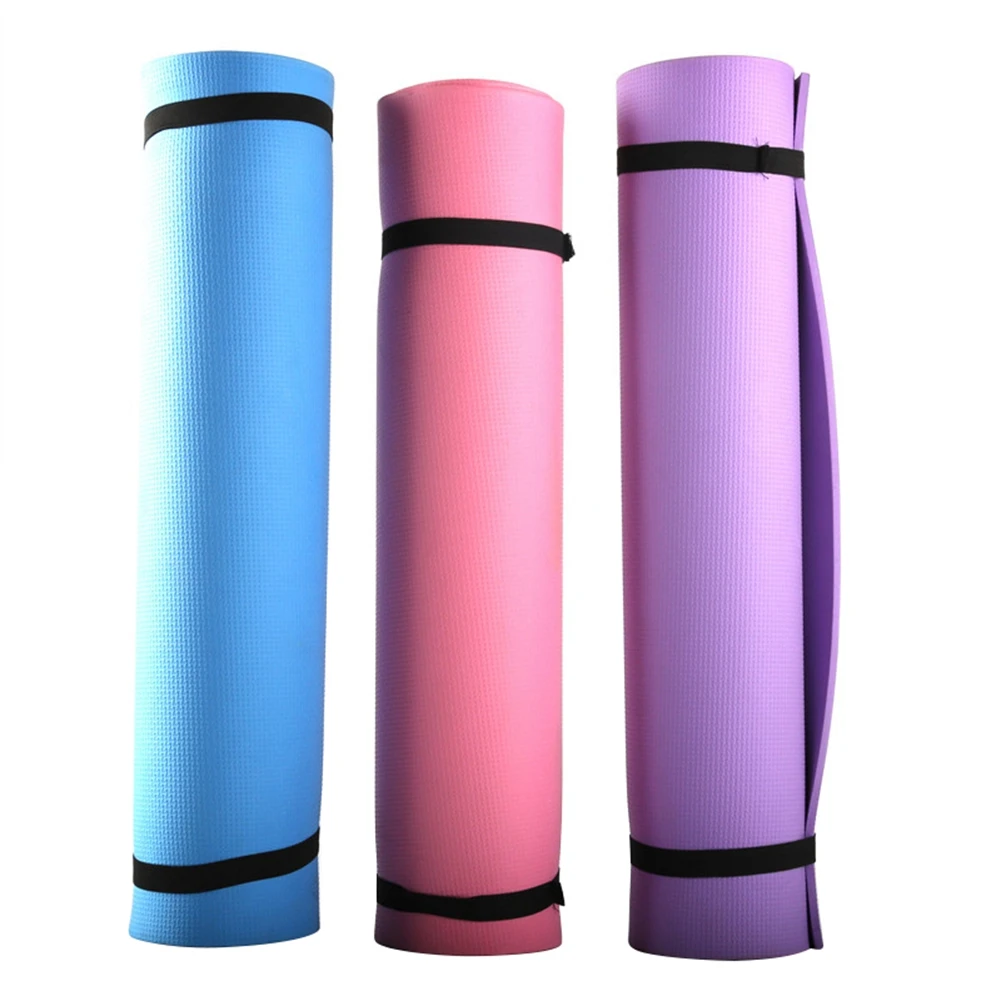 173*61cm PVC Yoga Mat Tasteless fitness mats 4MM Thick Non-slip Fitness Pad Sports pads For Exercise Pilates Gym | Спорт и
