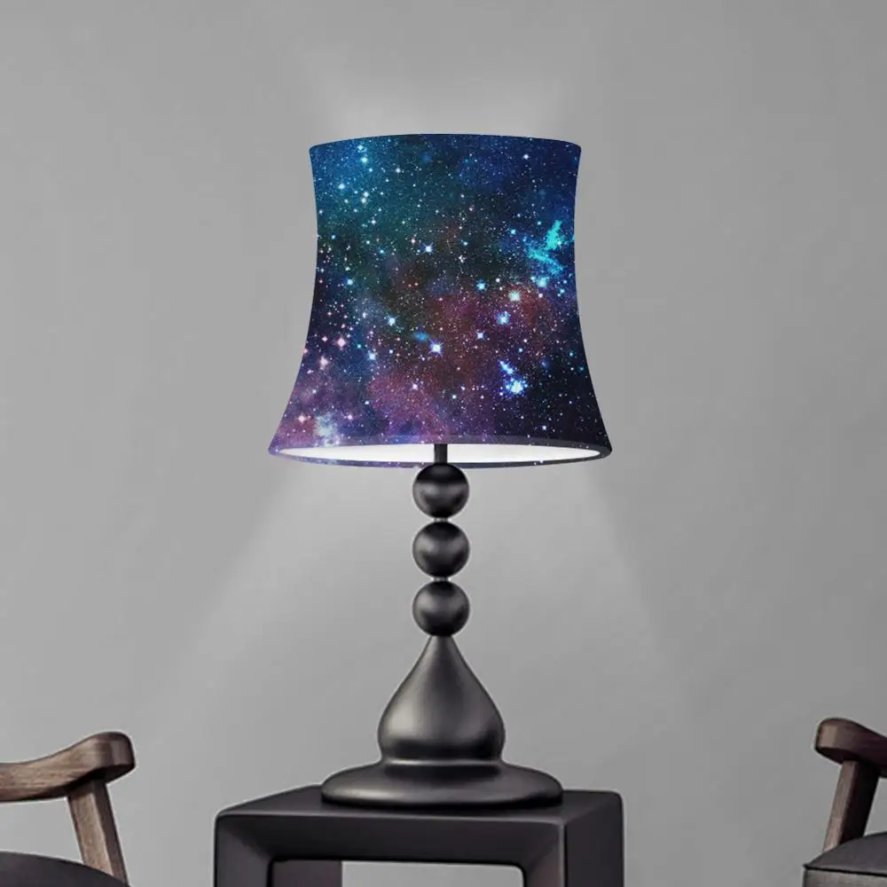 Современные Оттенки для настольных ламп Galaxy с принтом звезд светильник 2 размера