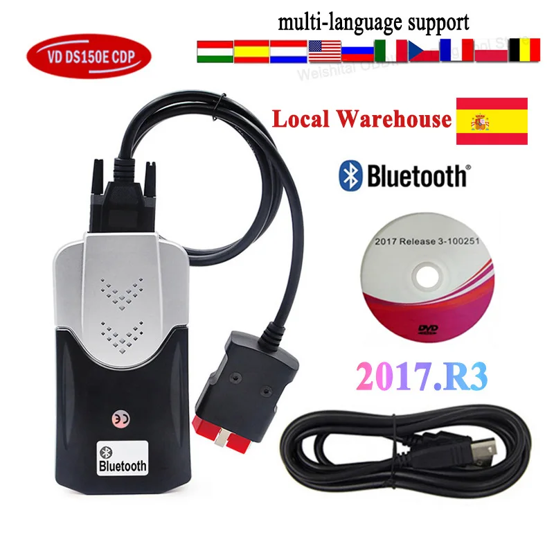 Сканер диагностический с Bluetooth для автомобилей и грузовиков 2017.R3 Keygen VD DS150E Cdp |