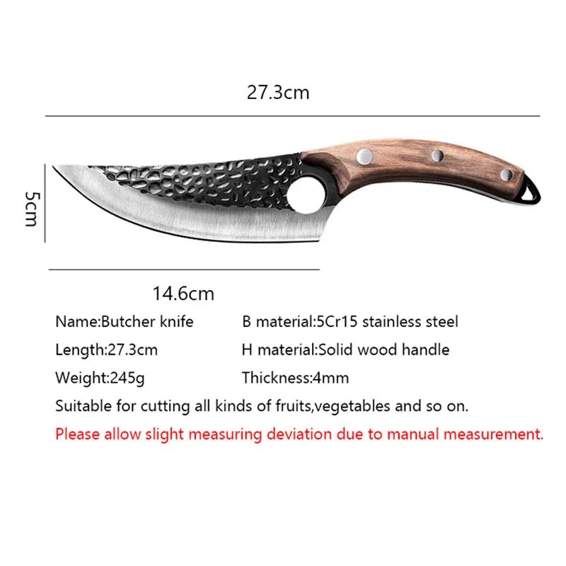 Кухонный нож ручной работы из нержавеющей стали для шеф-повара рыбалки мясница
