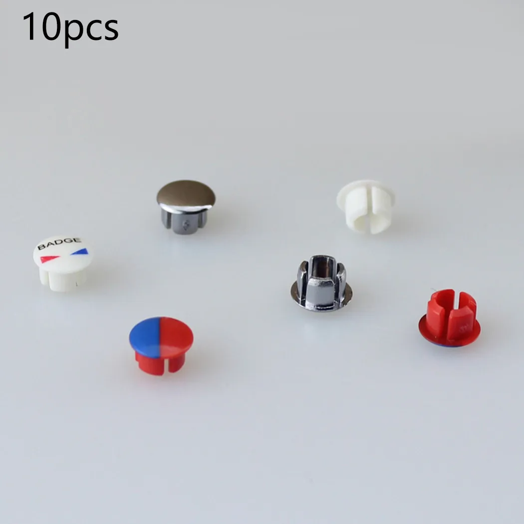 

10pcs Hot And Cold Indicate For Kitchen Bathroom Mixer Tap Suitable For 7mm