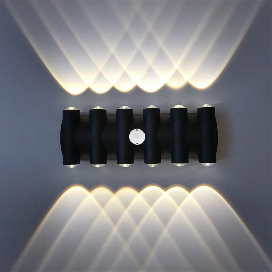 

Thrisdar PIR Motion Sensor Waterproof LED Wall Lamp Up Down Dual-Head Aluminum Corridor Porch Balcony Front Door Wall Light