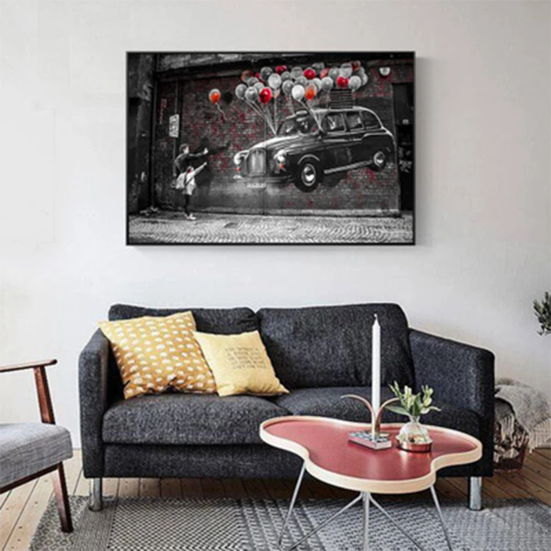 Modern street abstract graffiti art decoration painting wall pictures for living room canvas | Дом и сад