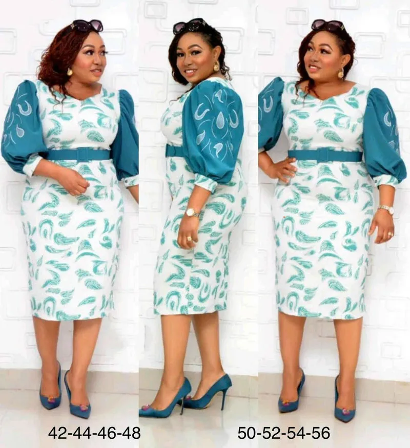 Африканский мама принт платья для женщин в африканском стиле Dashiki с буфами на