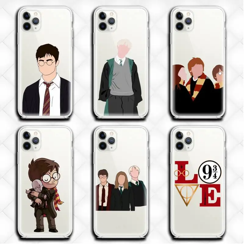 Чехол для телефона с мультяшным фильмом Harries Potters прозрачный iphone 13 12 11 Pro max mini XS 8 7