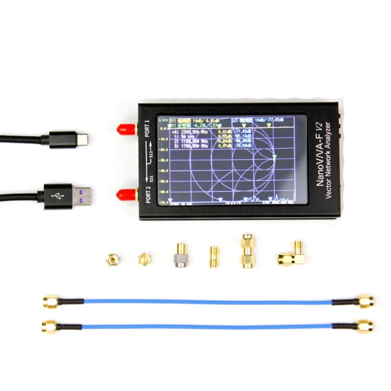 NanoVNA V2 4 3 Inch ГГц F HF VHF UHF вектор сетевой анализатор антенны Измеритель Коэффициента
