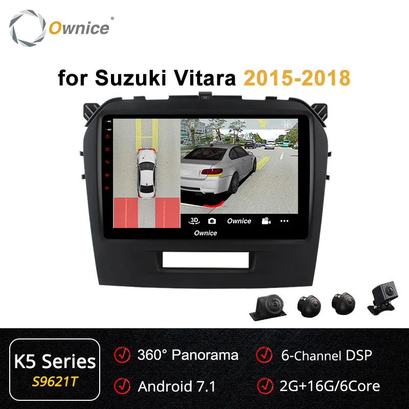 S9621 K5 Ownice 360 Panorama Android 9,0 Восьмиядерный k3 k5 k6 автомобильный Радио DVD gps Navi плеер dvd для Suzuki Vitara- 4G DSP оптический - Цвет: S9621 K5