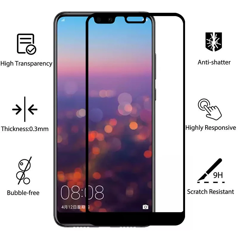 Защитный экран 9d чехол из закаленного стекла для huawei p20 pro p30 lite 2020 на p 20 30 light p30lite