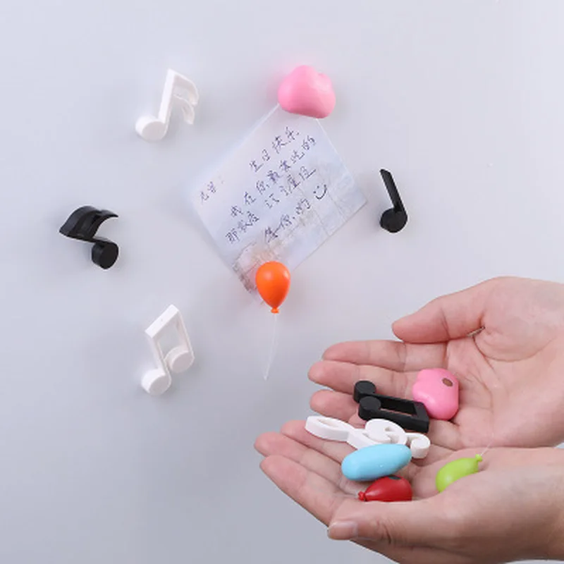 New 6Pcs/Set Creative Musical Notes Fridge Magnet Refrigerator Message Sticker Home Decor Kitchen Accessory Educational Toy | Дом и сад