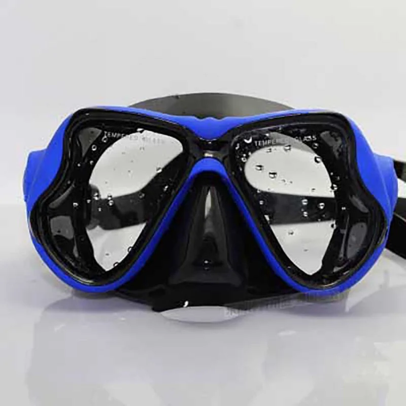 

Маска для дайвинга с противотуманными линзами, для подводного плавания, 180 °, эластичная, с крышкой носа, панорамные очки для взрослых и дете...