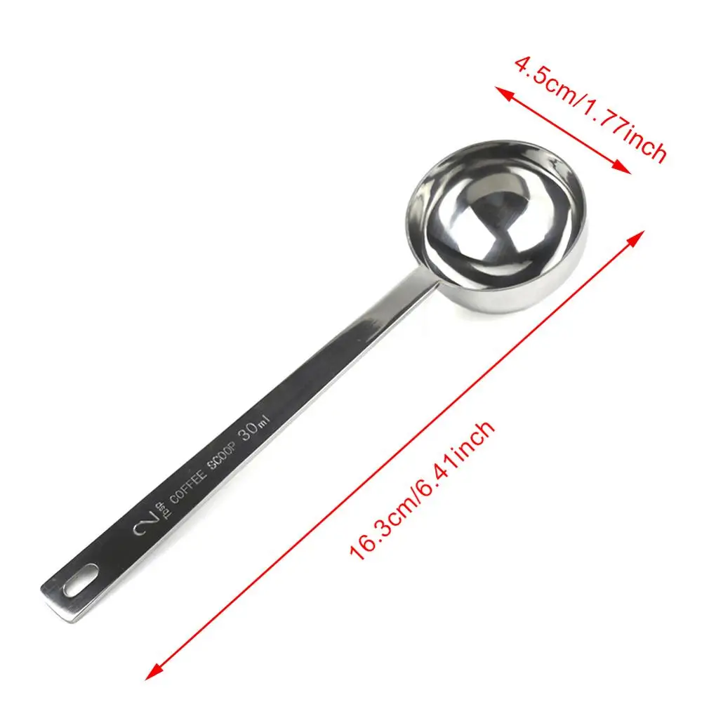 

15ml 30ml Coffee Scoop Stainless Steel Coffee Spoon Long Metal Sugar Powder Tea Scoop Kitchen Measuring Spoon Coffee Accessories