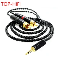 top hifi silver plated xlr 2 53 54 4mm balanced mlale to dual 2x rca male audio adapter cable 6 35mm stereo to 2rca adapter