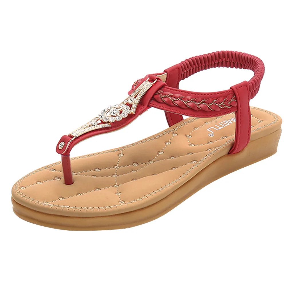 Сандалии SAGACE женские на плоской подошве пляжная обувь в богемном стиле роскошные