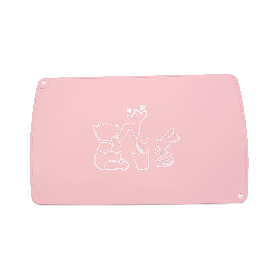Bear pink Силиконовая подставка для малышей, детский коврик для тарелок, силиконовый коврик для стола, водонепроницаемый Теплоизоляционный кухонный гаджет, легко чистится - Цвет: Bear pink