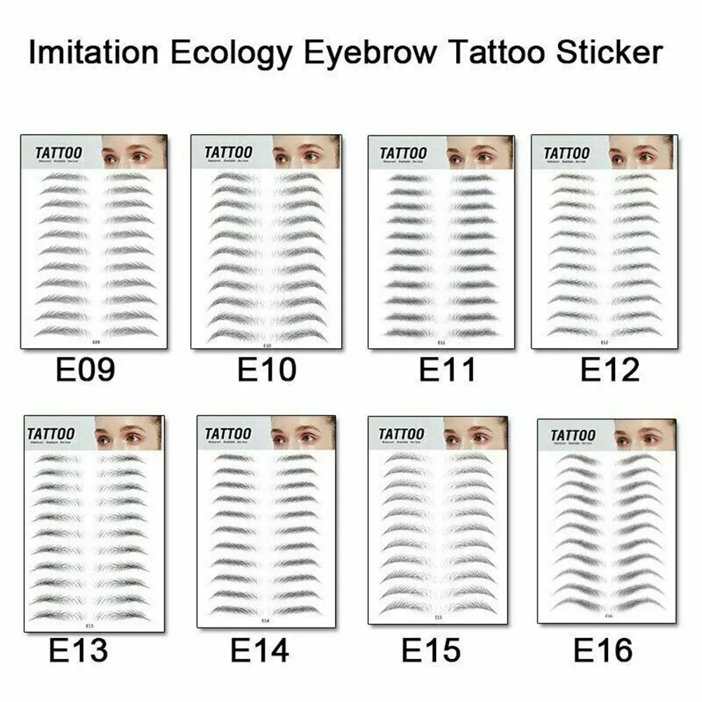 4D Hair-like Eyebrow Tattoo Sticker False Eyebrows Waterproof Lasting Stick-on Makeup Tool | Красота и здоровье