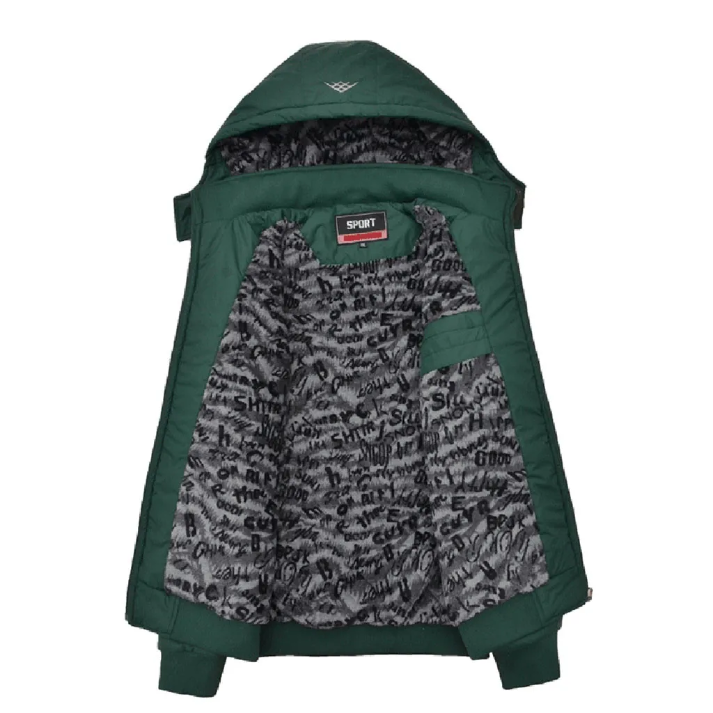 Chamsgend мужское зимнее пальто размера плюс парка с длинным рукавом и отложным