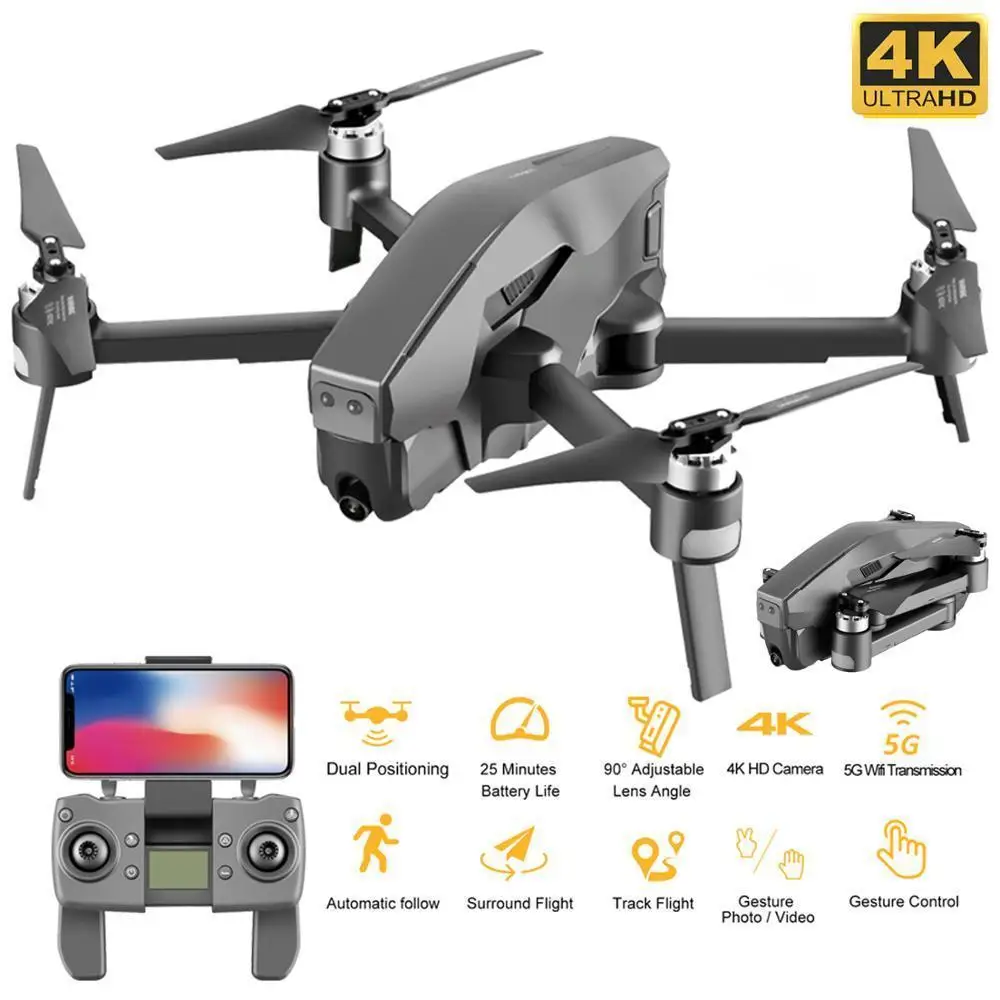 

Mark300 GPS RC Drone with Camera HD 4K 5G Wifi Optical Flow Positioning Brushless RC Quadcopter Drones Toys VS Dron E58 & SG907