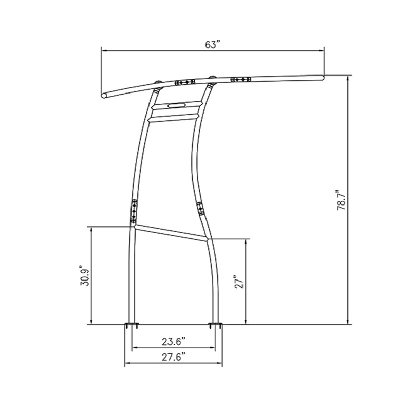 Тонкая центральная консоль для лодки Dolphin Pro Plus с черным навесом подходит лодок