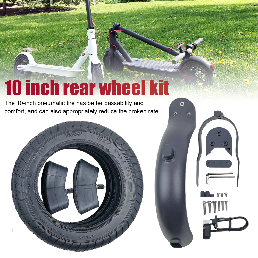 

New 8.5" Inner Tires 10" Rear Tire Kit Electric Scooter Replacement Wheel And Rear Fender For Xiaomi M365/Pro/1S Scooter