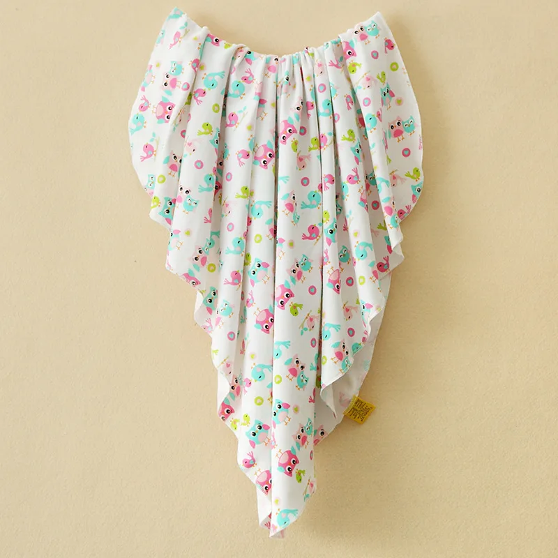 

muslin Muslin Baby Quilt Newborn Single Layer Gauze Bath Towel Baby Swaddling Bag Children Cartoon Bath Towel Blanket
