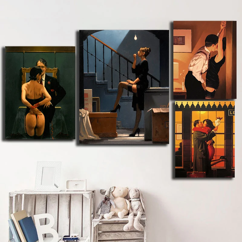 

Jack Vettriano Portrait Oil Painting Printed Canvas Poster And Print Wall Pictures Artwork Home Decor Cuadros for Living Room