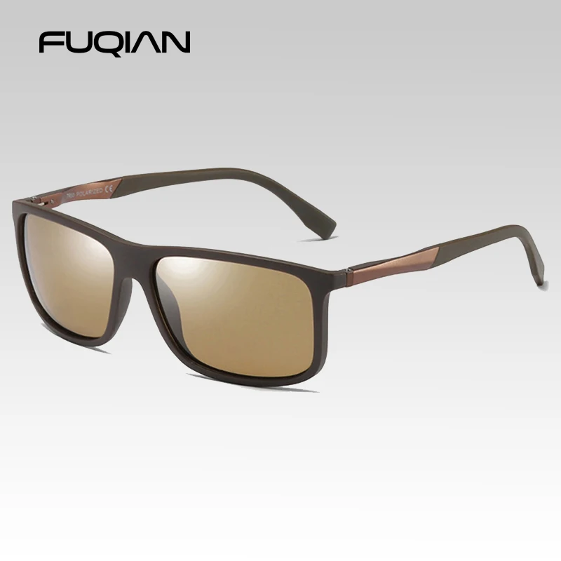 Очки солнцезащитные FUQIAN TR90 мужские брендовые дизайнерские квадратные