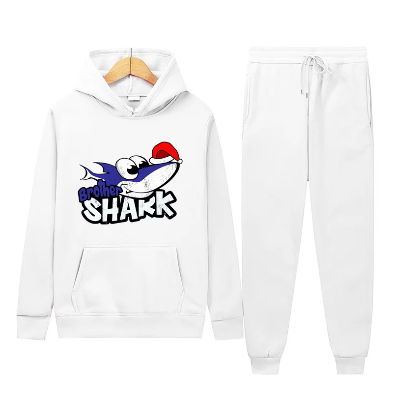 

Рождественские толстовки Brother Shark, осенне-зимний комплект из 2 предметов, толстовка, Свитшот Акула Do Song, Рождественский праздничный подарок, ...
