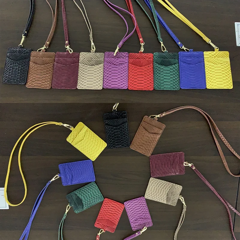 2021 Ins горячее тиснение змеиная кожа ремешок держатель для карт мужчин женщин