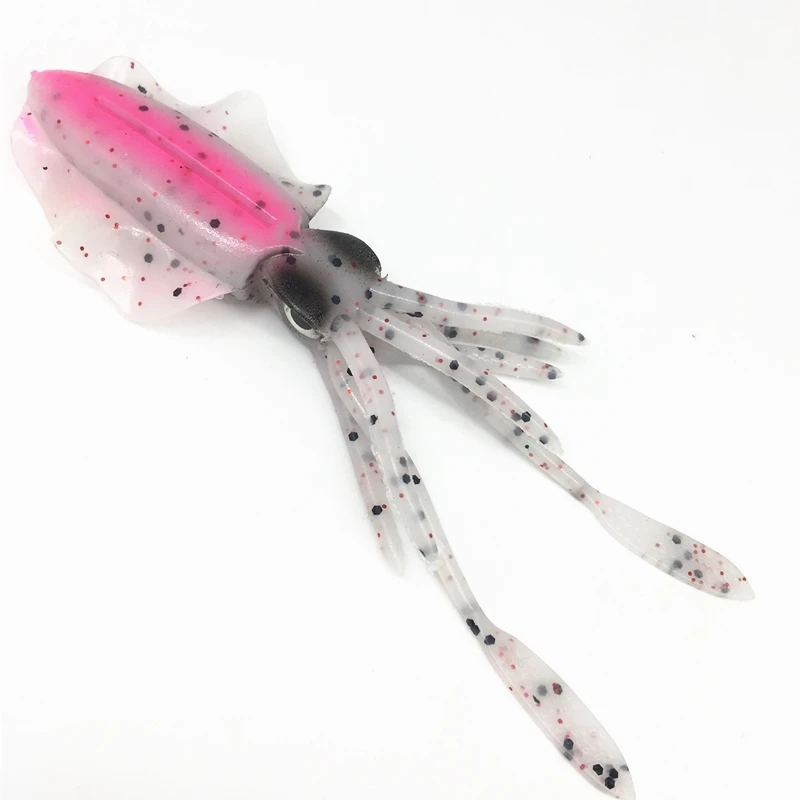 2Pcs*10/12/15cm Glow Fishing Luminous Octopus UV Squid Soft Lure Pesca Sea Fishing wobbler Bait Squid Jigs Fishing Tuna Lure