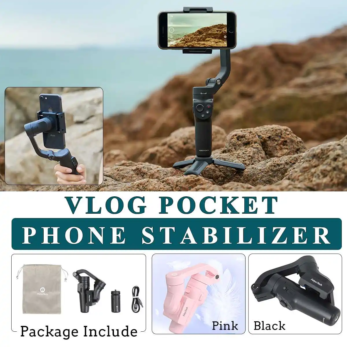 

Ручной Стабилизатор для смартфона FeiyuTech Vlog Pocket 2