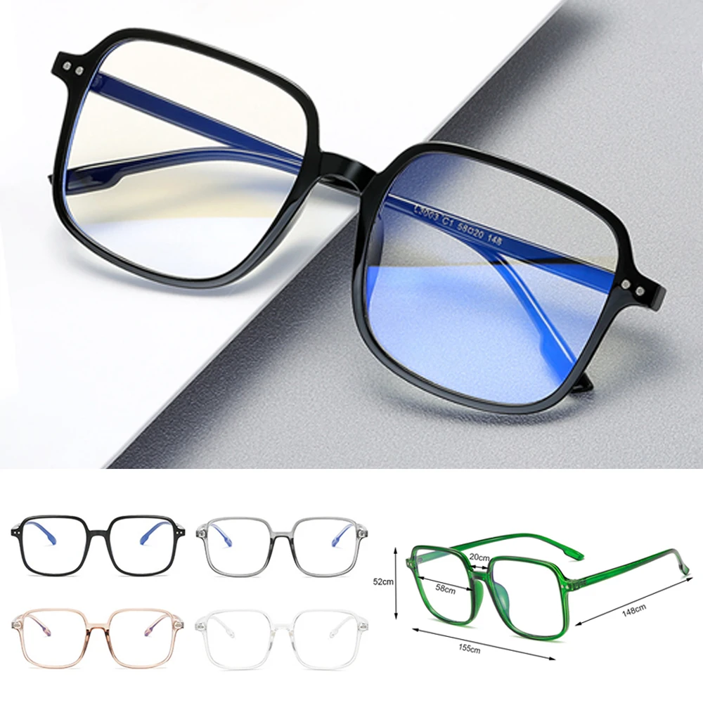 

Модные крупные квадратные женские очки в оправе Популярные винтажные прозрачные очки с защитой от голубого света в полной оправе мужские О...