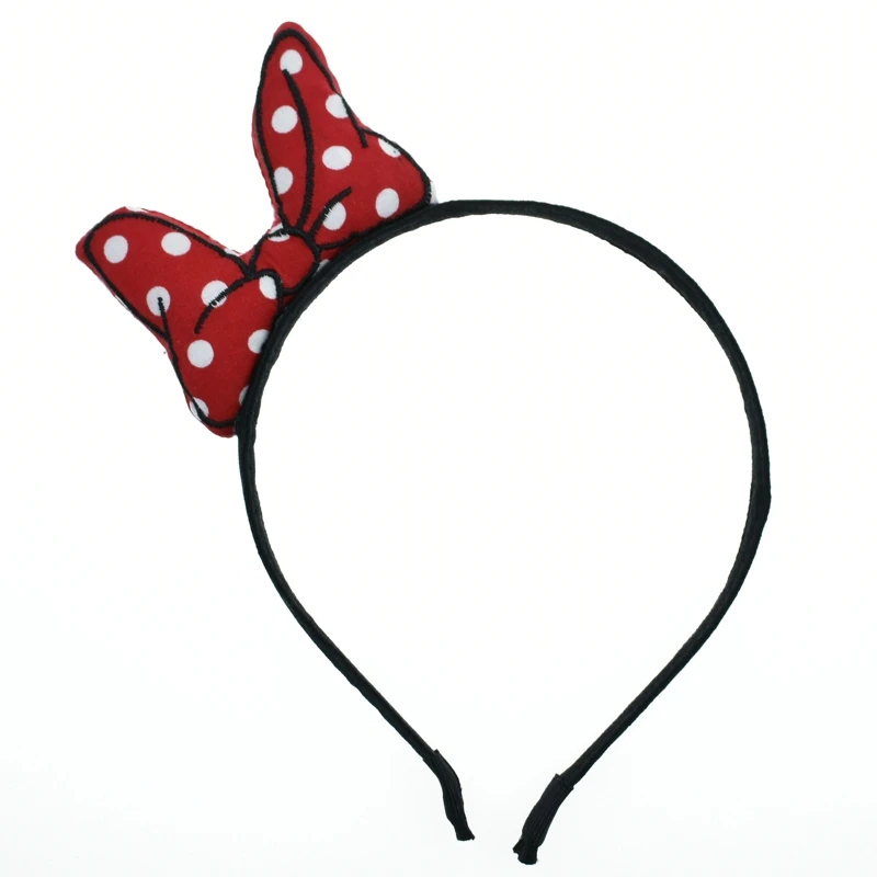 Набор головных уборов в горошек с бантом и ушками тканевая повязка на голову