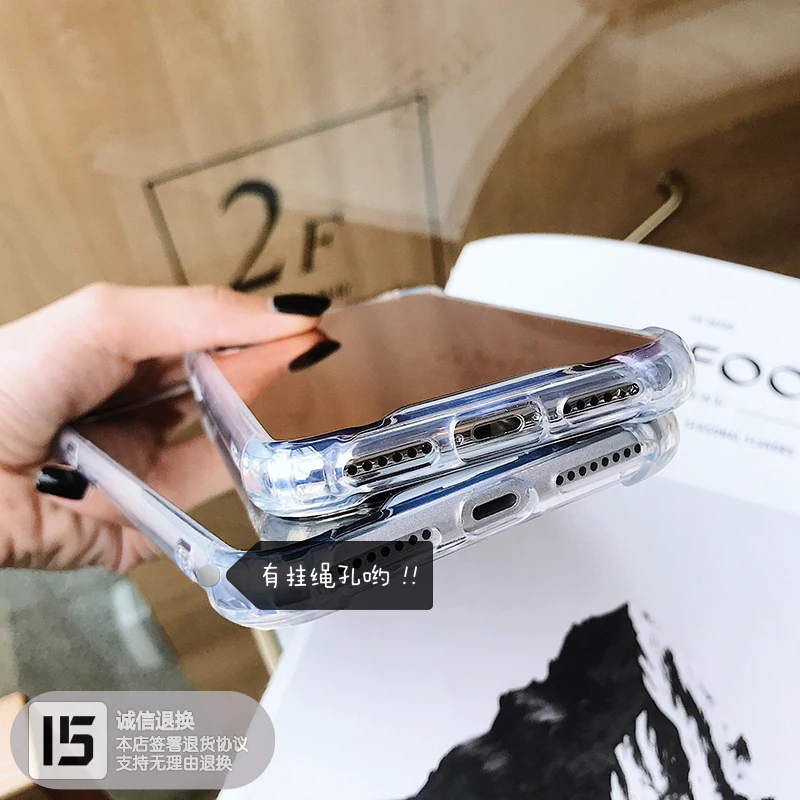 Противоударный зеркальный чехол Gasbag для iphone XR 7 8 XS MAX 11 Pro X 10 6 6S Plus 7Plus 8Plus Мягкий чехол для телефона из ТПУ