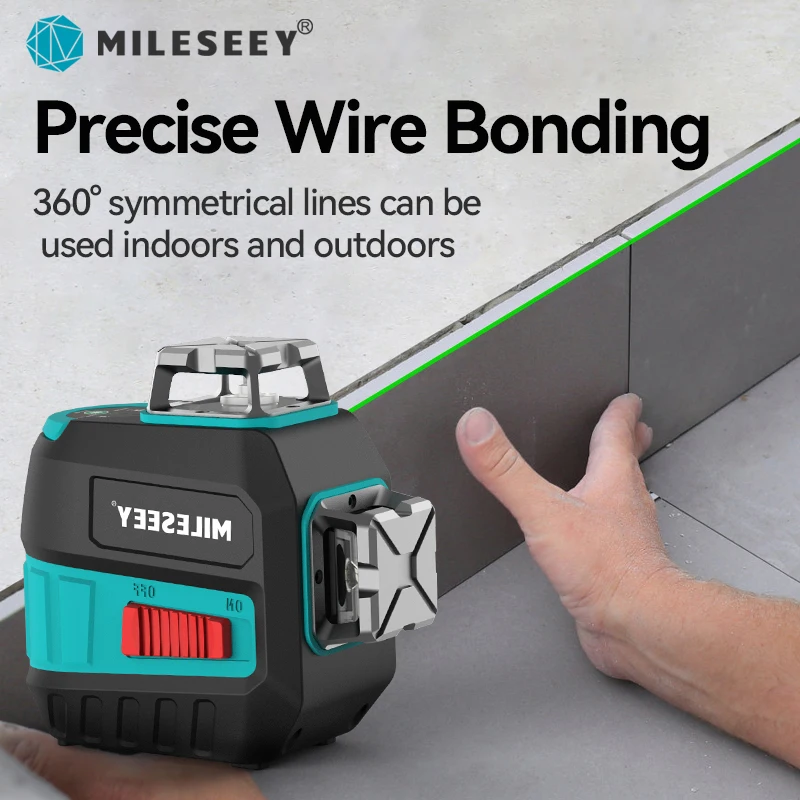 MiLESEEY 12 Lines 3D Green Laser Level Horizontal And Vertical laser leveling device level professional laser lines