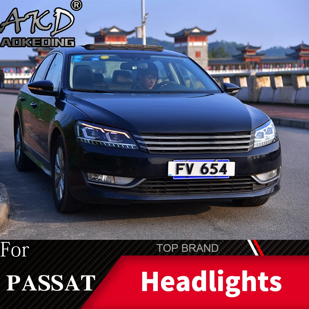 Передняя фара для автомобиля VW Passat B7 2011 2016 головной светильник s туман дневные