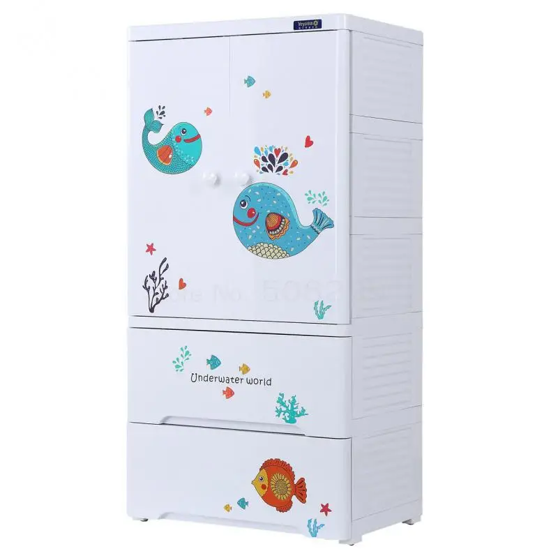 Пластиковый многоярусный шкаф для хранения детский малыша подвесной