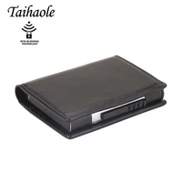 taihaole new slim credit card holder aluminium men women metal wallet for card id holders business card package rfid protector