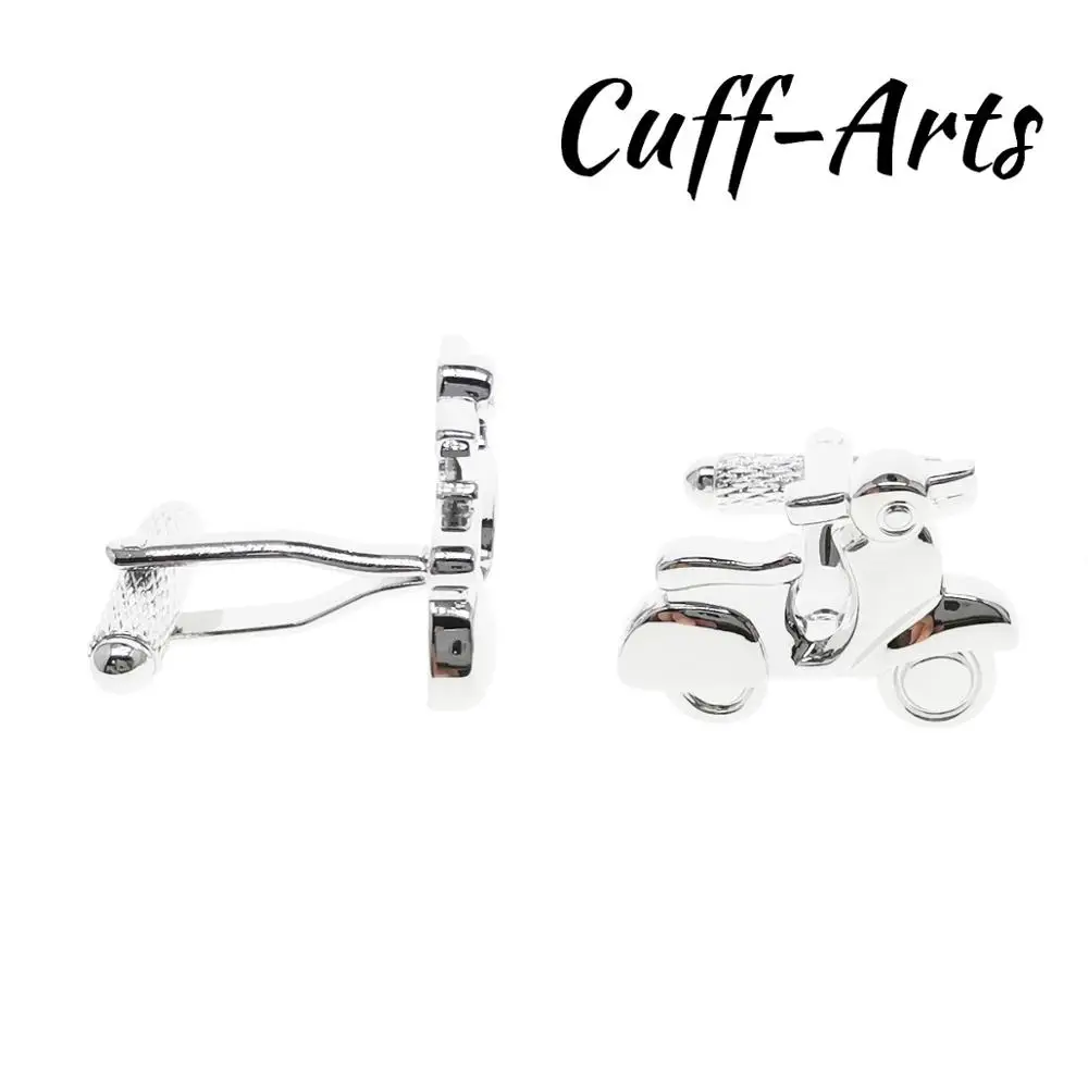 Запонки мужские латунные с мотоциклетным принтом C10626 | Украшения и аксессуары