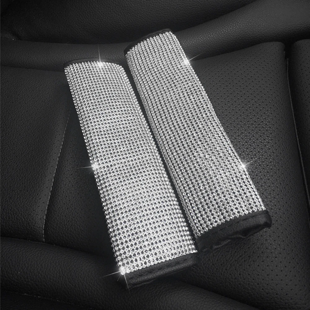 

Knob Car interior decoration Seat Belt Bling Cover Crystal Handbrake Hot