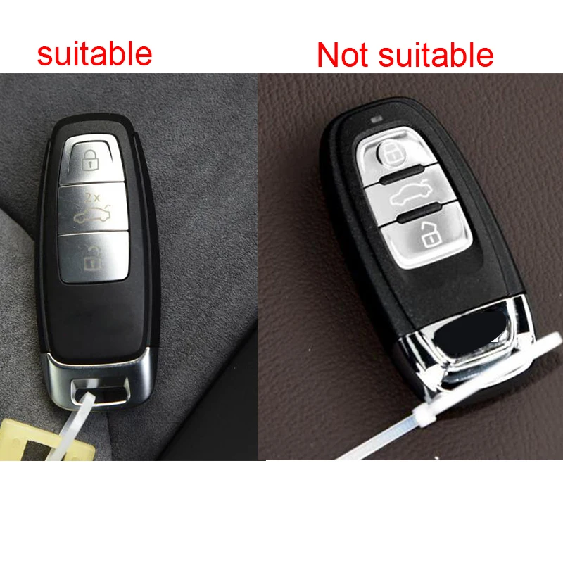 

Key Cover for Audi Llavero A6L A7 A8 E-tron Q8 2020 2019 2018 for Audi Key Case 3 Button Car Key Cover Case for Keys Protection