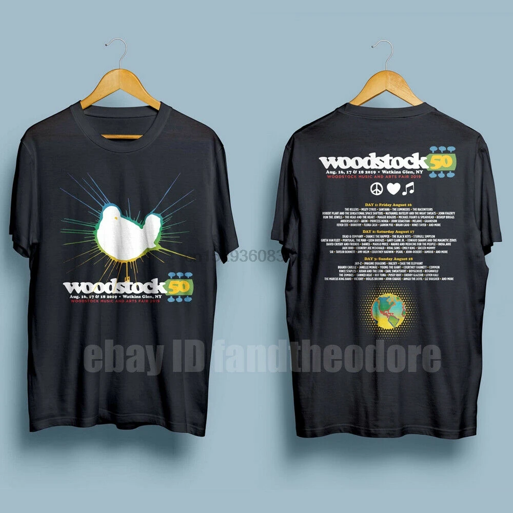 Woodstock фестиваль 2019 50 лет мир музыка мужская черная футболка Размер S-XXL |