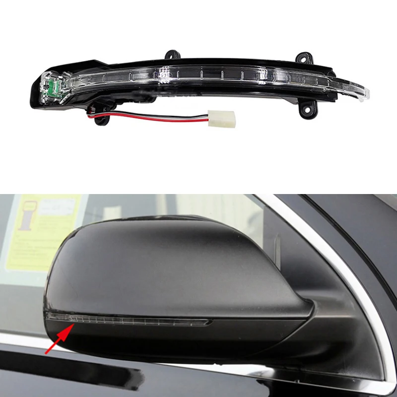 Luz LED de señal de giro del espejo retrovisor izquierdo y derecho para Audi Q5, 2009-2017, Q7, 2010, 2011, 2012, 2013, 2014, 2015, 4L0949101A, 4L0949102A
